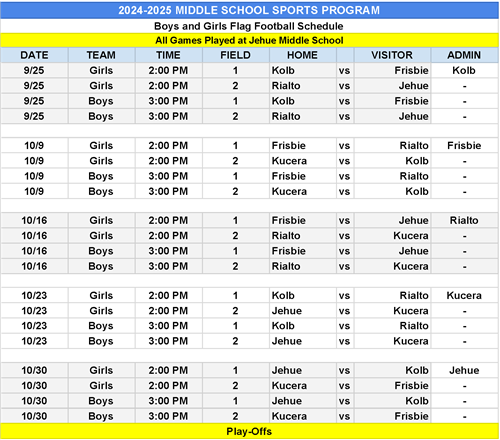 sports schedule 2024 Fall p1